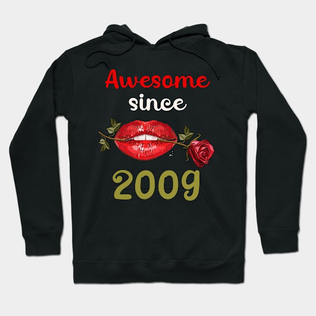 Lips Rose Year 2009 Hoodie by ravenwaldo168375